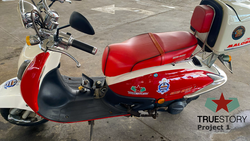 Scooter used during the TrueStory Cape Town to Bloemfontein ride